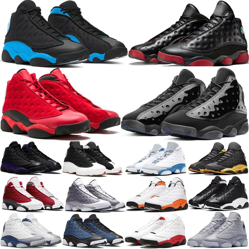 Jumpman 13 Mens OG 농구화 유틸리티 13S 리버스 독감 게임 Royal Taxi Michigan University Gold Indigo Gamma Blue Twist Ovo White Trainers 스포츠 운동화