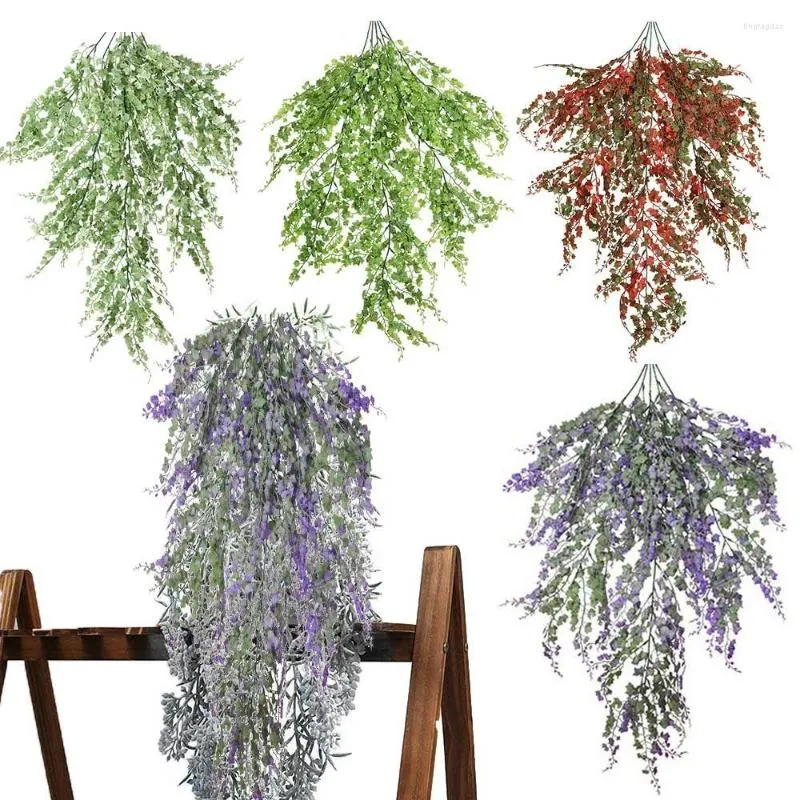 Dekorativa blommor konstgjorda blad Garland vägg hängande livtro druvor VINCE Office el hem dekoration diy krans bröllop prydnad po props