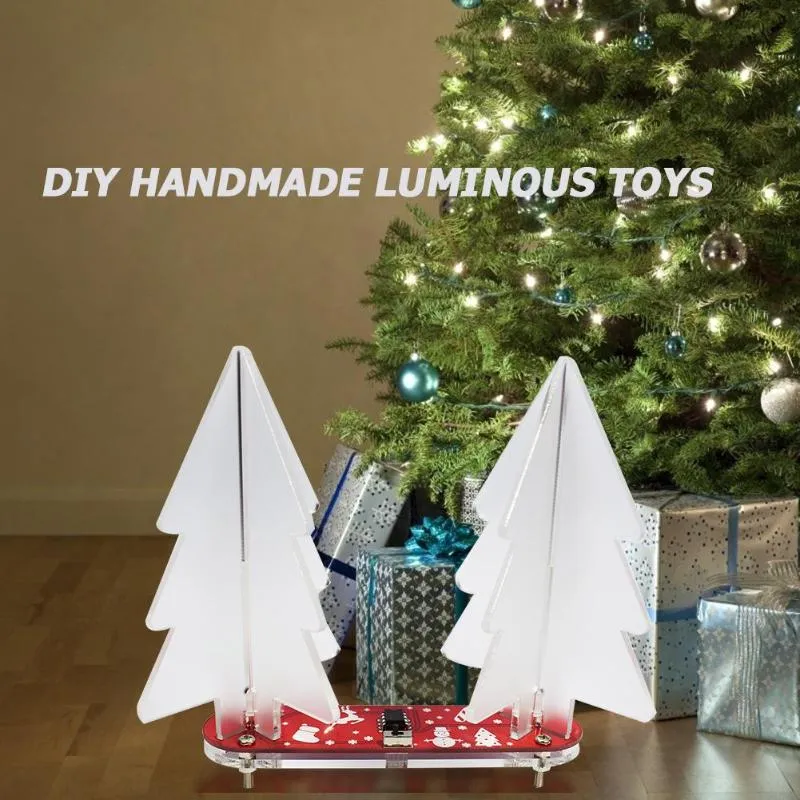 Juldekorationer personlighet särskilt kreativt 3D träd mode trend diy fullfärg byte ledande akryl kit hem hem