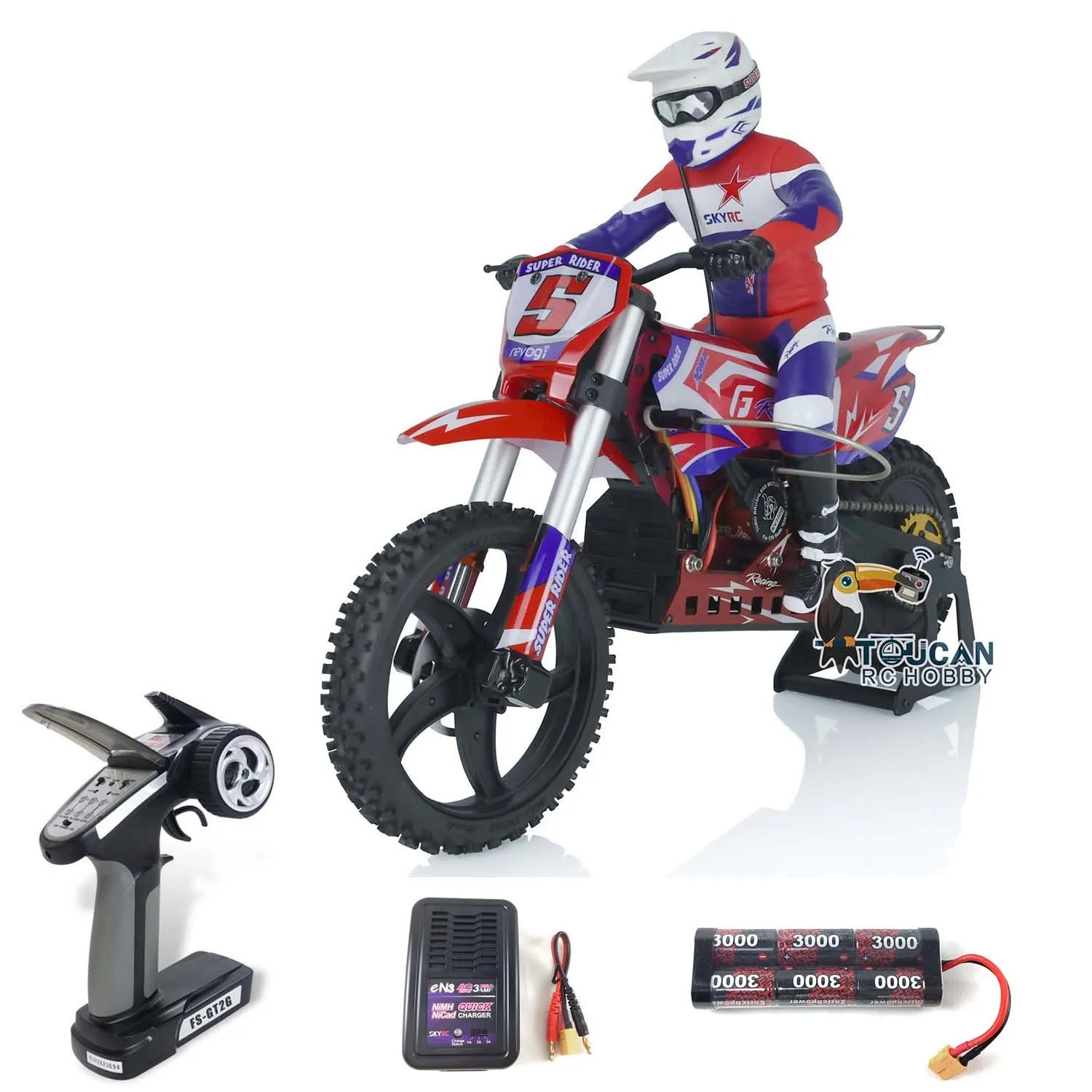 Electric RC CAR 1 4 Schaal Skyrc SR5 RTR Klaar om RC Motor Bike Super Rider Balance Battery Batterij Remote Control Model Toys voor jongens TH02600 8 230323 te laten draaien