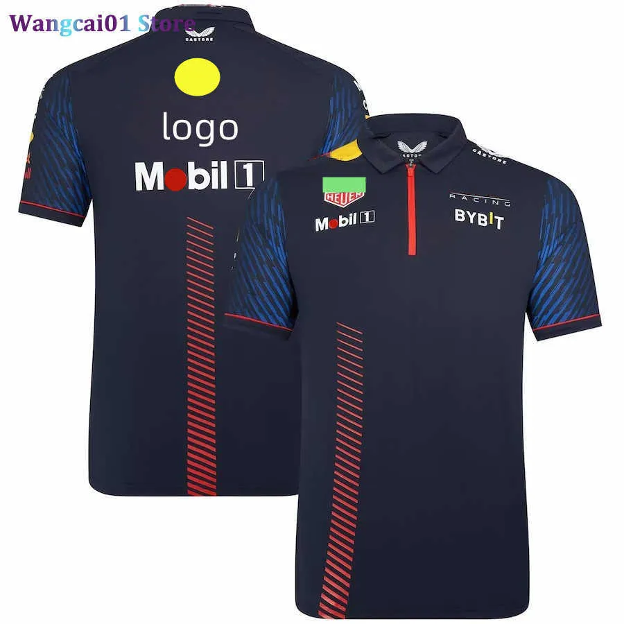 Wangcai01 Мужские Polos 2023 Новый официальный сайт F1 Racing Suit Short-Cesed Polo Men Summer Sports Isure Краткое лечение 0323H23