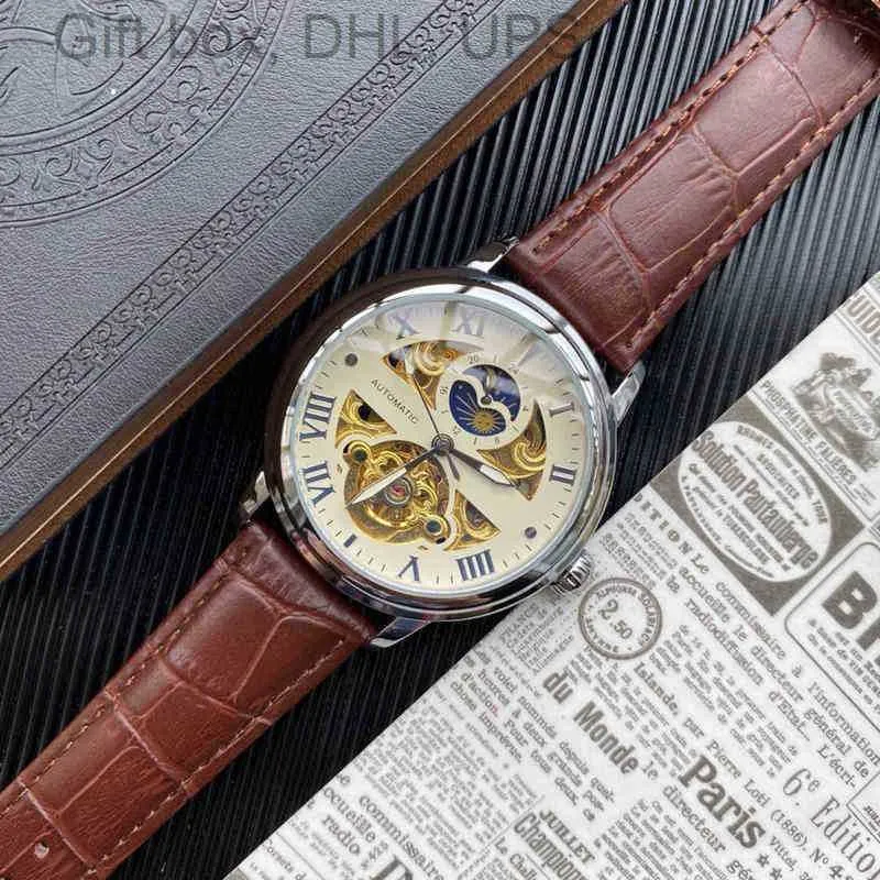 Super koppel Flywheel Luxe horloges voor heren Pate Philipp Hollow Out Baida Automatisch groot vliegwiel Mechanische vier pin werkwistwatches Fashion nautilus IGU9