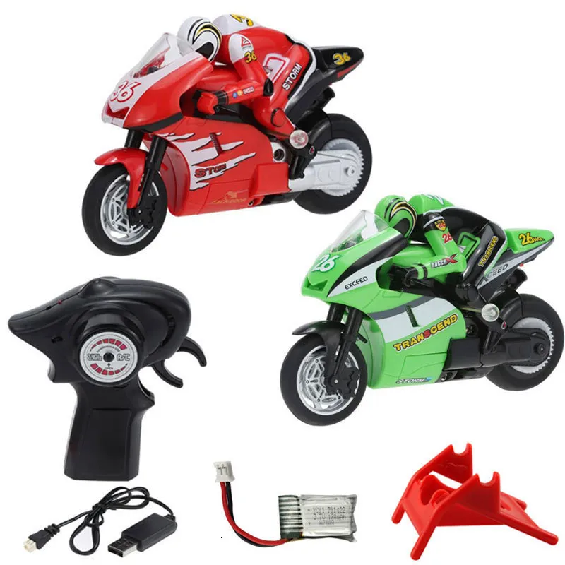 Motocicleta RC RC RC RC RECONETO REMOTO ELETRICO RED ROAD ROAD ROAD ROAD MOOTBIKE 2 4GHz para meninos 230323