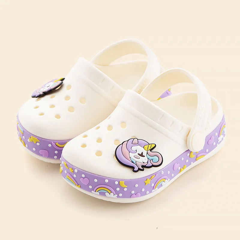 Sandals Children's Slippers for Boys Summer Kids Home Cartoon Shoes Soft Leather Appliques Big Girls Beach Cave 230322