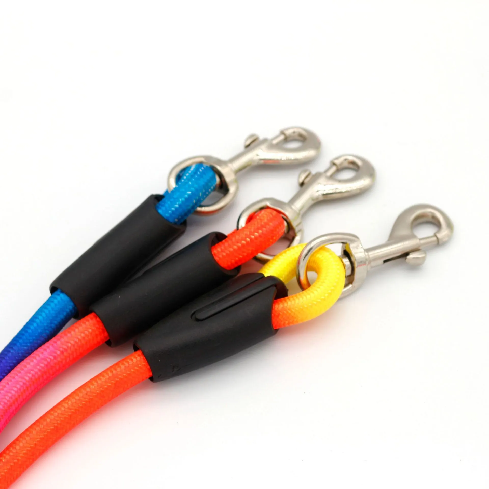 LEASHES Rainbow Pet Dog Nylon Rope Training Leash Slip Lead Strap Justerbar dragkrage Dh2258