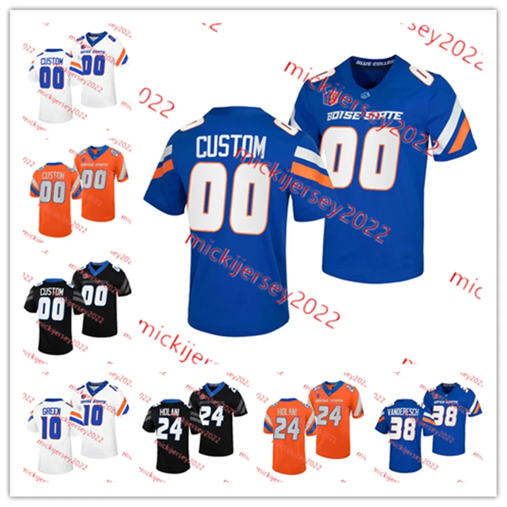 Piłka nożna Boise State Football Jersey Sam Vidlak Austin Terry Herbert Gums Mason Randolph Rejhan Tatum Brandon Hawkins Niestandardowy zszyty Boise State Broncos Jer