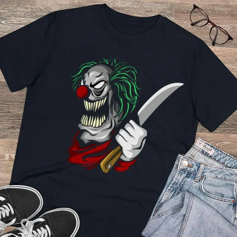 Herr t-skjortor clown mode anime skjorta män rolig tecknad t-shirt avslappnad cool par tee