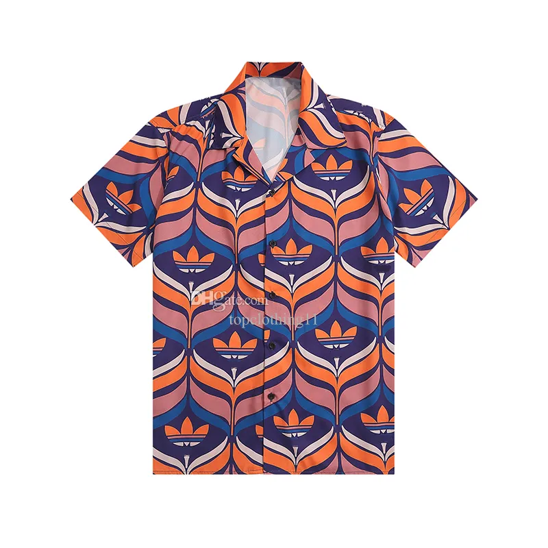 Camicia firmata da uomo Camicia da bowling con stampa abbottonata Camicie casual floreali hawaiane Uomo Abito slim fit a maniche corte T-shirt hawaiana Vari stili M-xxxl