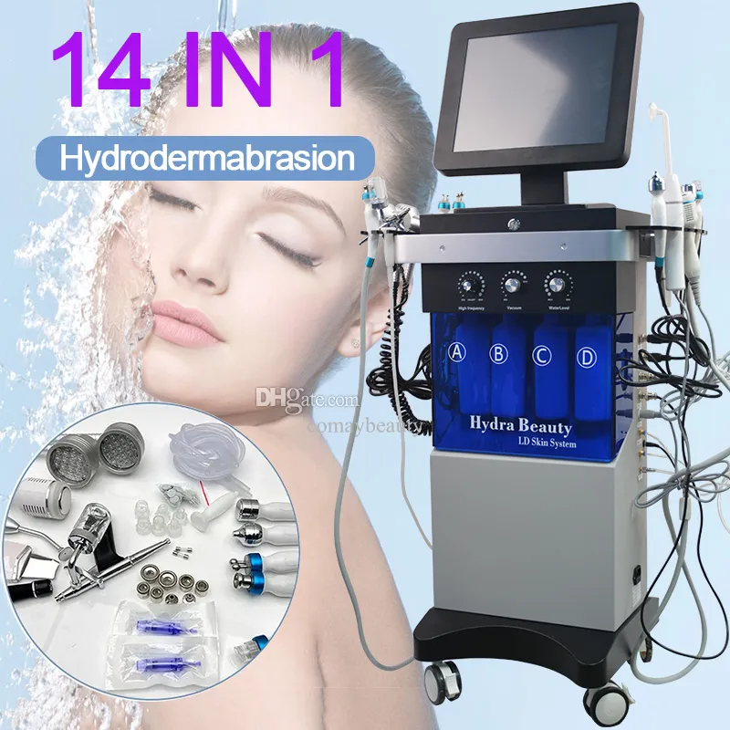 14 IN1 Hydro Facial Machine Diamant Peeling Microdermabrasion Wasserstrahl Aqua Gesichtshydra Dermabrasionsmaschine für Spa Salon Clinic