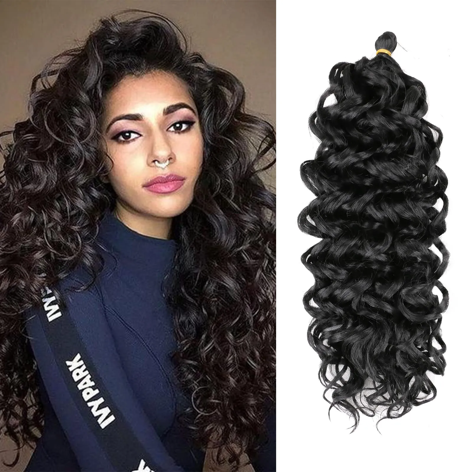 Vague boucles Crochet Extensions de cheveux tresses tressage cheveux Hawaii Afro Curl Ombre bouclés blond eau ondulé tresse pour les femmes