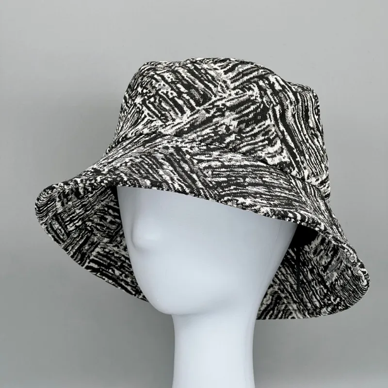 여성을위한 새로운 패션 격자 무늬 자카드 버킷 모자 봄 여름 여름 캐주얼 어부 모자 야외 일요일 모자 HCS241