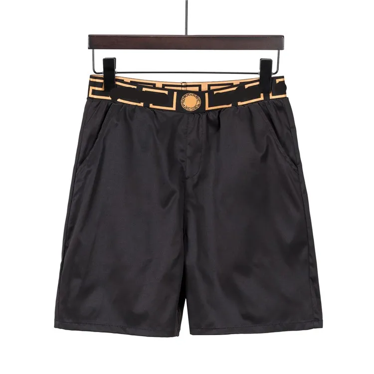 Homens designer feminino shorts shorts de algodão calça xadrez estampado de cordão