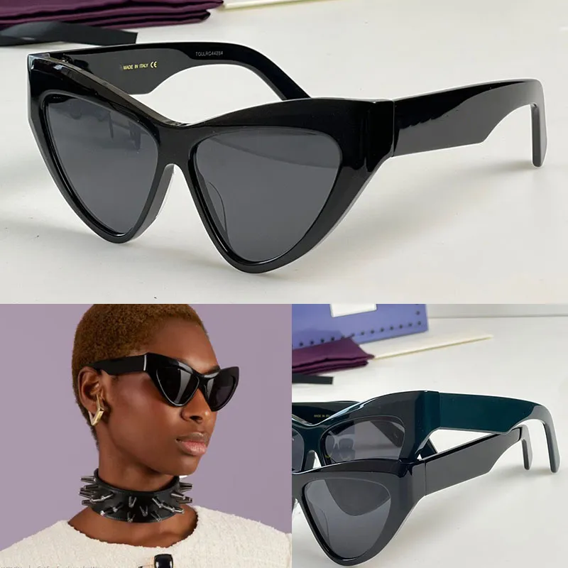 Occhiali da sole a farfalla popolari designer di lusso da donna prom bar retrò Occhiali a forma di occhio di gatto Tempo libero stile selvaggio Protezione acetato nero La casa appare lunetta 1294