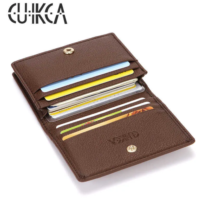 Portefeuilles Cuikca Nieuwe Pu Leather Vintage Portes Munten Wallet Women Men Men Wallet Slim Wallet ID Krediet Bevindingscardhouders Z0323