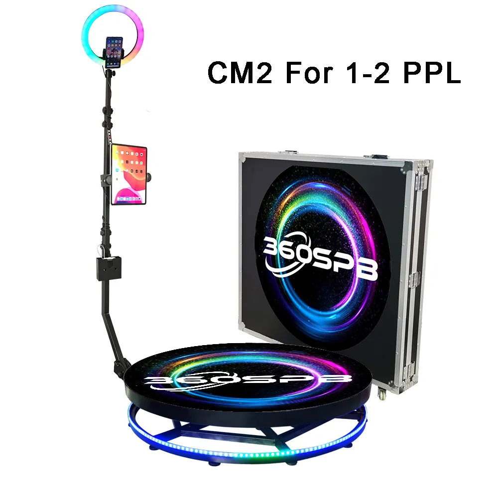 360SPB CM2 27" Classic 360 Camera Photo Booth Adjustable Automatic and Manual Spin For Events Weddings Parties