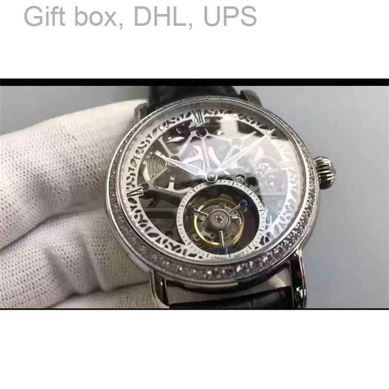 Mechanical Watch Luxury Pate Philipp Watches High-end Luxury для мужского 42-мм турбийнового движения Hollow Brand Pp Du5W