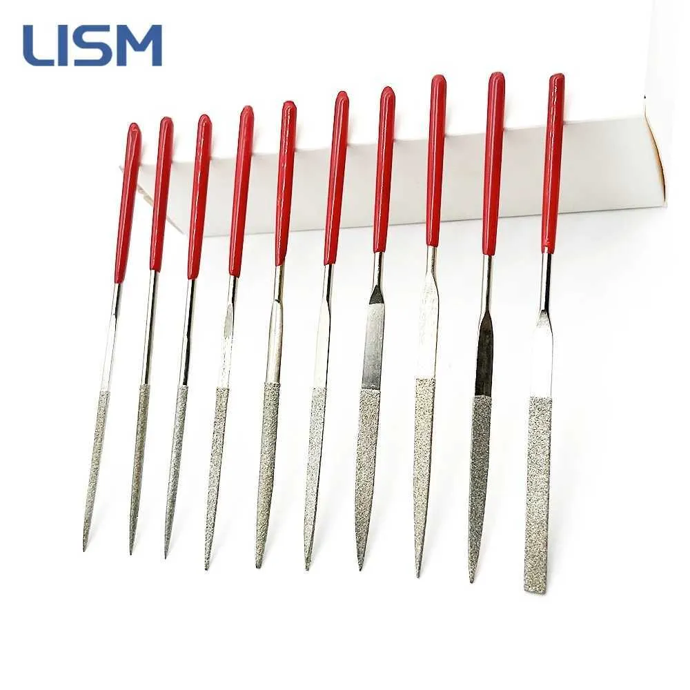 Diamantfeilen für Metall, Juwelier, Stein, Polieren, Holzschnitzerei, Handwerk, Doublecut-Beschichtung, Nadelfeilen-Set x mm, Handwerkzeuge