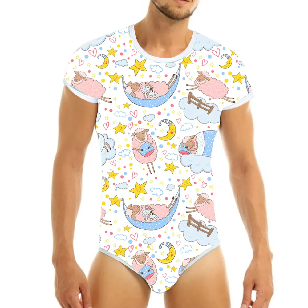 Herren-Nachtwäsche est Adult Sleeper Bodysuit Adult Baby Pyjamas ABDL Windel Onesie 230322