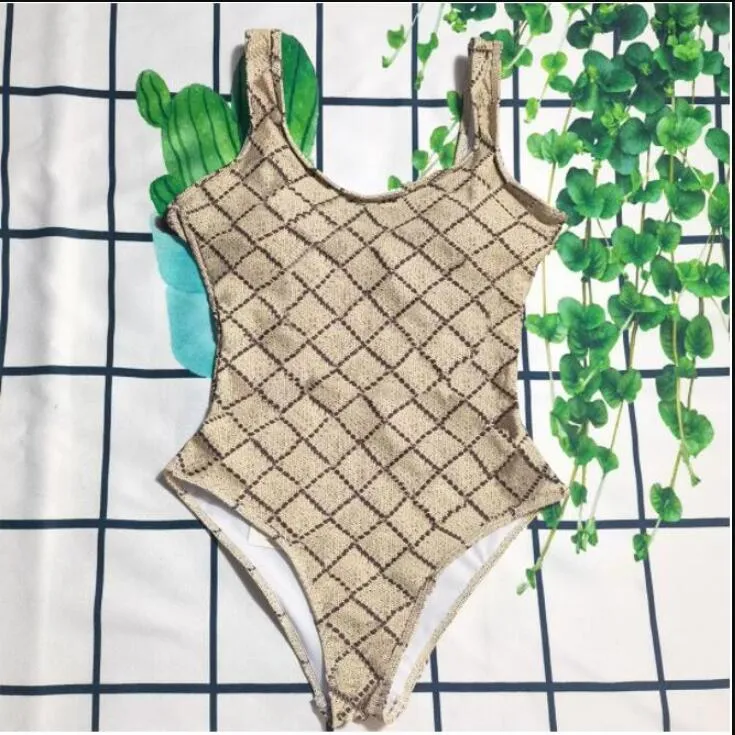 편지 인쇄 된 여자 수영복 원피스 백 지퍼 디자인 수영복 섹시한 패딩 비키니 수영복