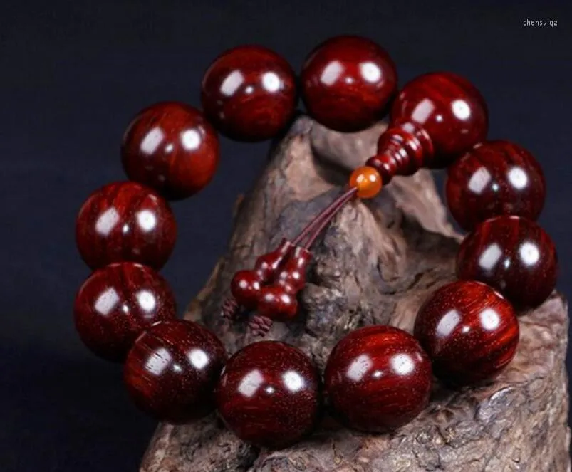 Bangle Lobular Red Sandalwood 2.0mm Buddha Beads Rosewood لعب الرجال والنساء سوار نقل