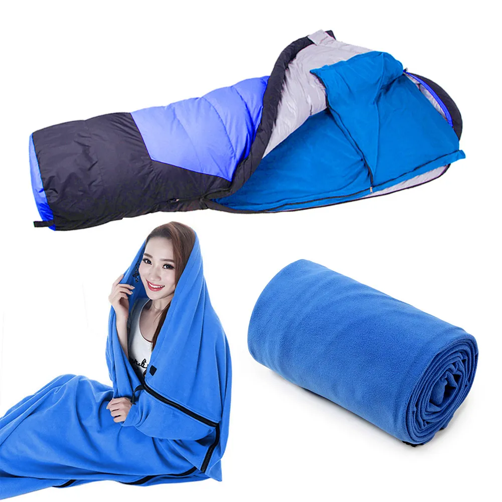 Sleeping Bags Portable Ultra-light Polar Fleece Sleeping Bag Inner Liners For Outdoor Camping Hiking Climbing Travel Warm Sleeping Bag Liner 230323