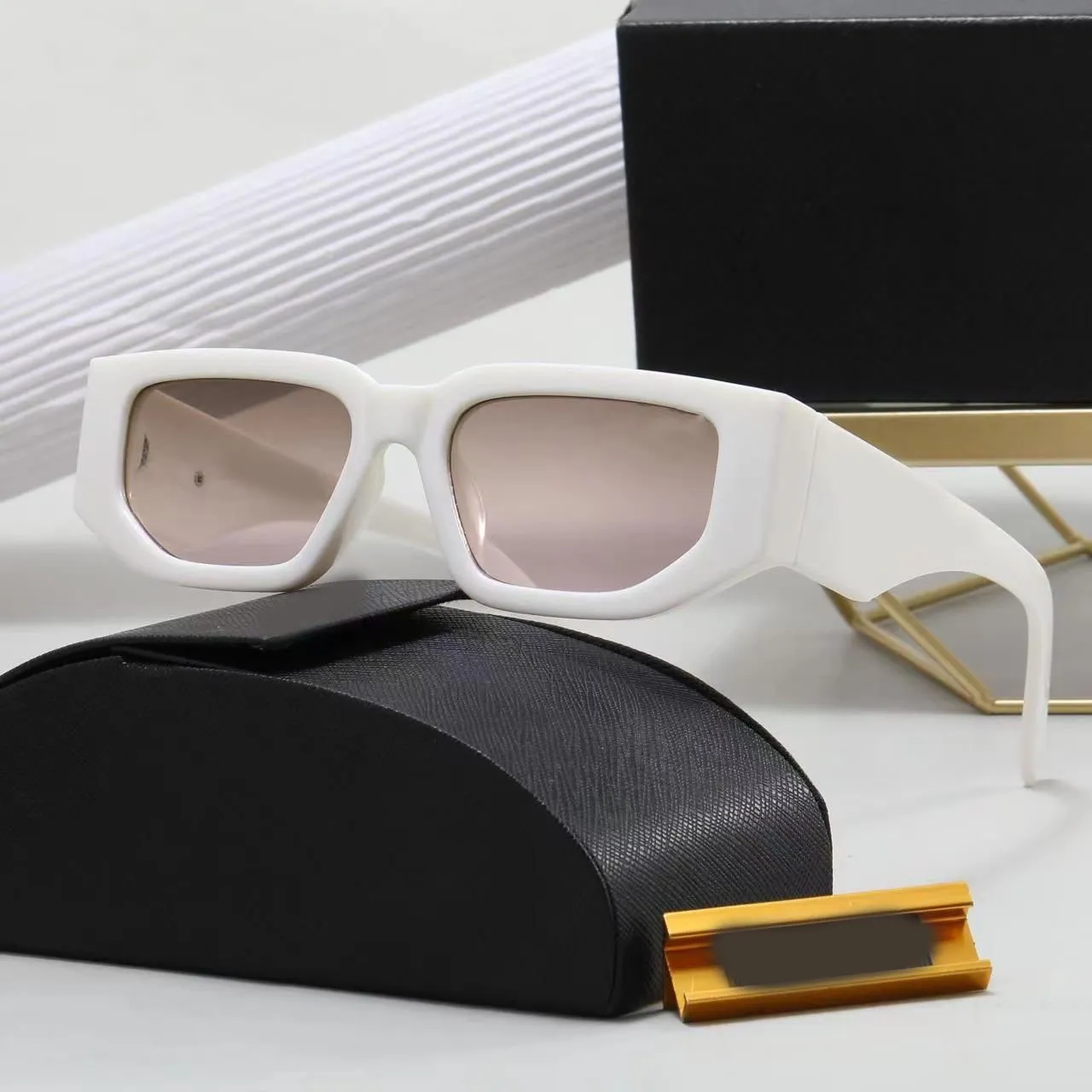 White top designer sunglasses