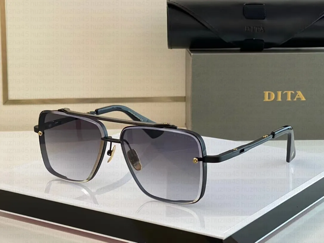Dita Mach Six Johnson Wysoka jakość DITA SUITALSSES ​​Projektant okularów przeciwsłonecznych moda retro luksusowe okulary mody design metalowa wstążka bo 6011