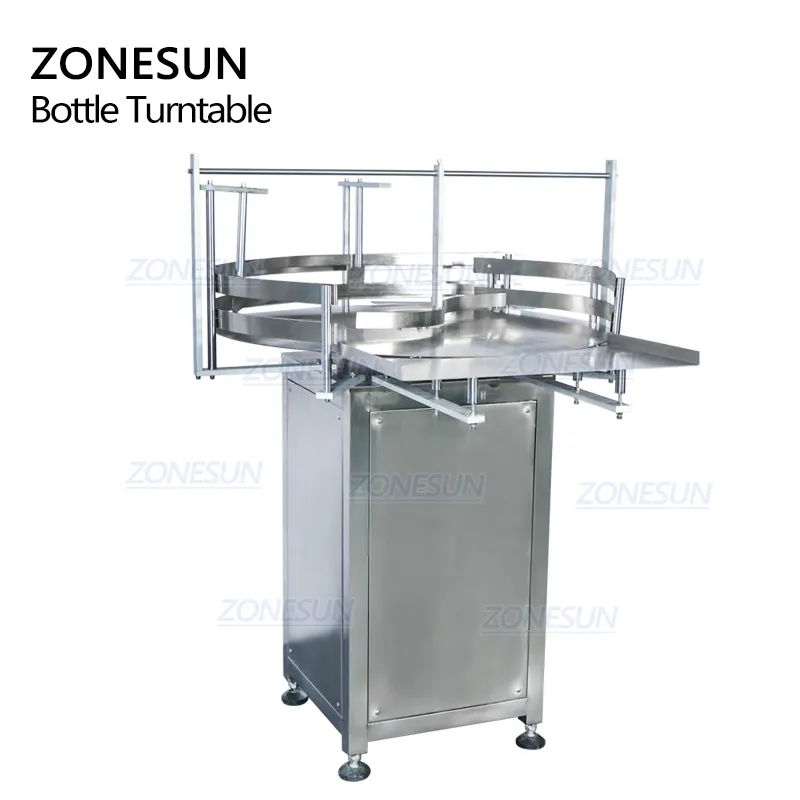 Zonesun Industrial Equipment ZS-LP1000Z Automatisk rund Rotary Plastic Glass Bottle Uncrambler Sortering Turntable Jar Arranging Machine