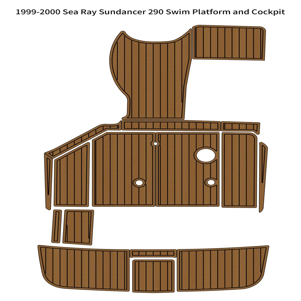 1999-2000 Sea Ray Sundancer 290 Swim Platform Cockpit Pad Boat Eva Teak Piso Auto