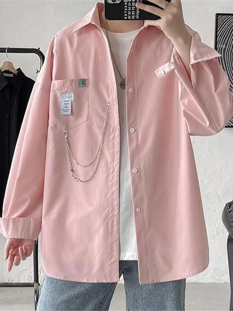 Camicette da donna Camicia oversize per donna Streetwear Manica lunga Catena Harajuku Moda Camicie femminili T-shirt coreana Abbigliamento gotico