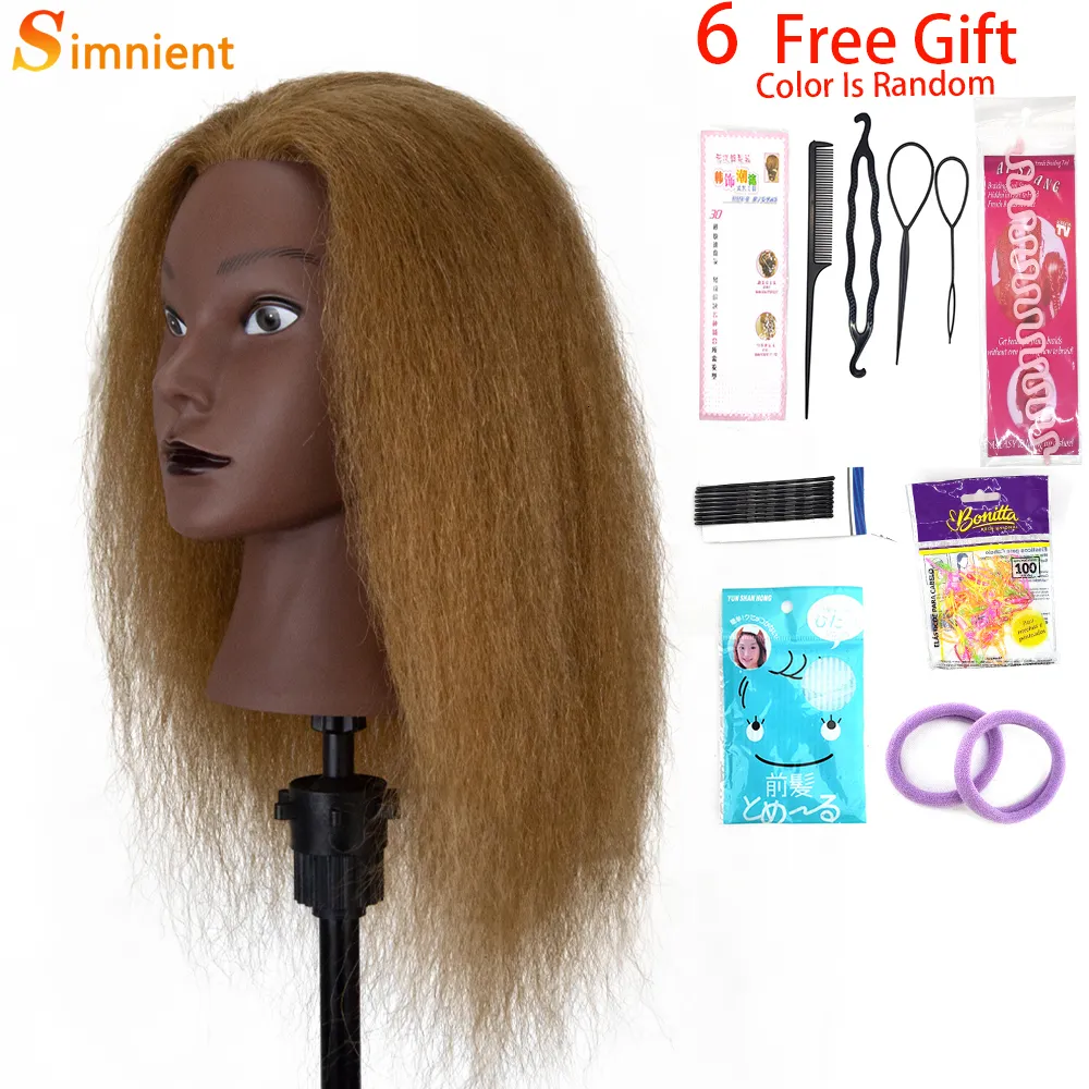 African American Mannequin Head with Real Human Hair for Braiding Hair  Training Hairart Barber Hairdressing Head - China Human Hair and Wig price