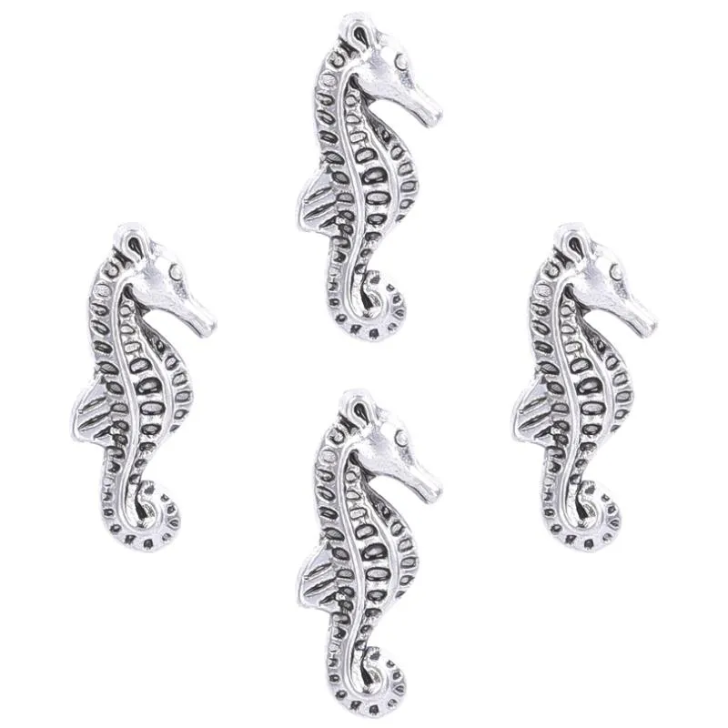 Charmes 20 Pcs/lot mignon océan hippocampe pendentif pour flottant Po mémoire Relicario médaillon colliers bijoux accessoires en gros breloques