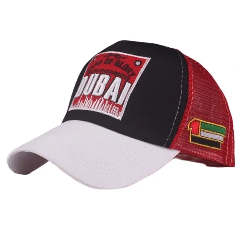 s Toppa traspirante Lettere Ricamo DUBAI Berretto da baseball Primavera Estate Marca Cappelli in cotone per donna Uomo ed 230322