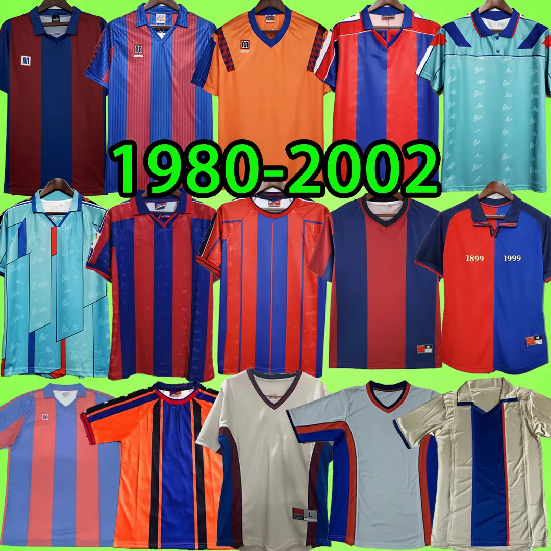 Barcelona Retro fotbollströjor 1980 1982 1984 19991 1992 1995 1996 1997 1998 1999 2000 2002 Maradona KOEMAN RIVALDO LINEKER fotbollströja 80 9 82 92 9 0