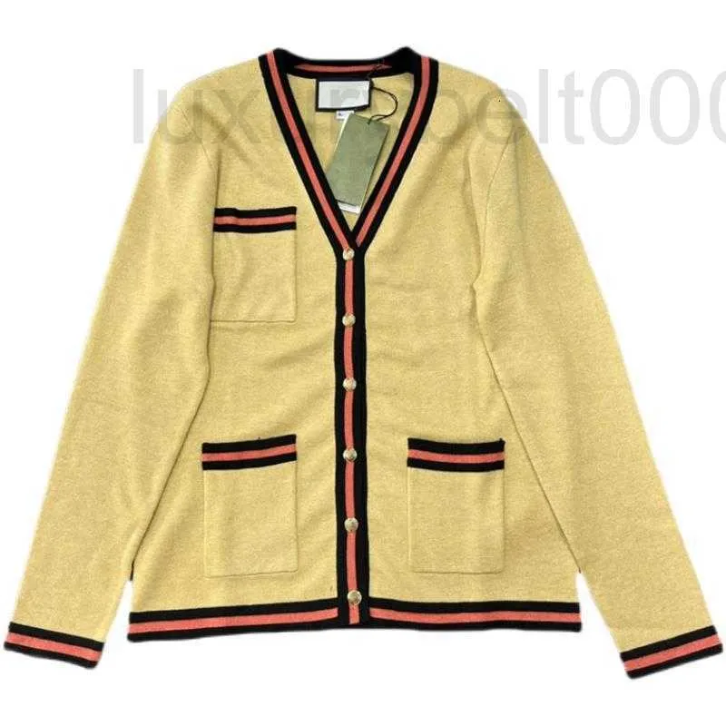 Damestruien Designer Milan Runway Autumn Sweater Brand SE -stijl Lange mouw V Hals Cardigan Dames Xinyi Irfm