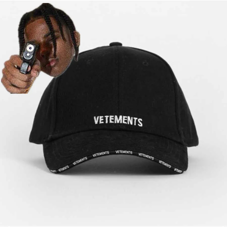 Бейсболки 2022ss Vetements Caps 1 1 Высококачественные мужские и женские шляпы Vetements с вышивкой Черная бейсболка J230323