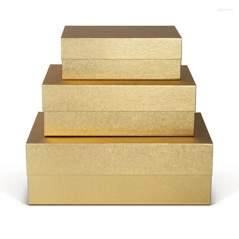 Opakowanie prezentów 30pcs/partia duże składane luksusowe złote twarde pudełko z magnetycznym zamknięciem Pokrywa Płynna pudełka dla dzieci w magazynie hurtowym