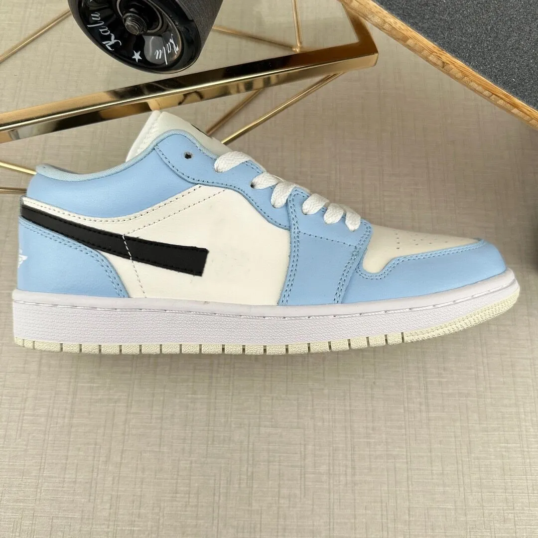 Wholesale BASKETBALL Shoes The Mens Women 1 1s Low Ice Blue Black Sail