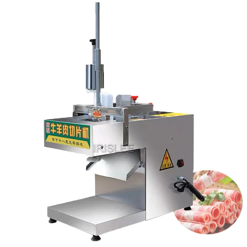 110V/220V Commercial Electric Frozen Meat Slicer Beef And Mutton Roll Cutting Machine