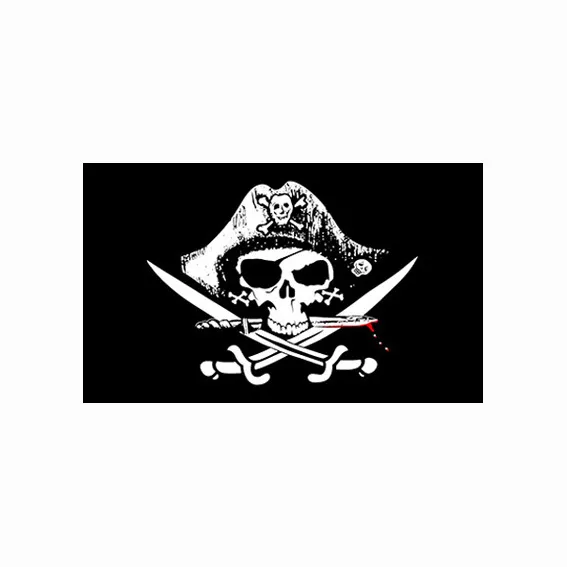 Johnin 90*150cm Black Beard Blackbeard Edward Teach Pirate Flag U0324