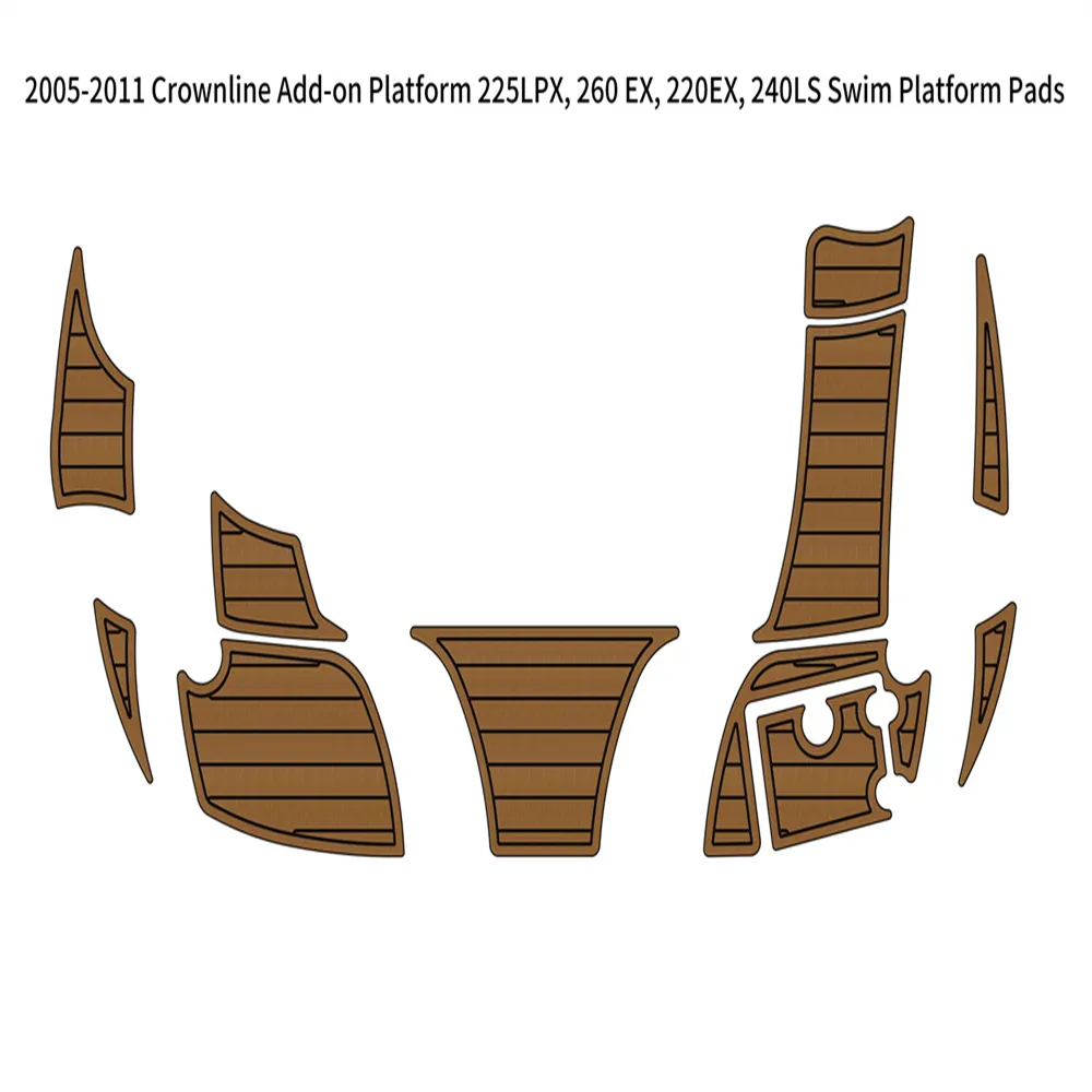 2005-2011 Crownline 225LPX 260EX 220EX 240LS Add-on zwemplatform Boot Eva vloer Zelf Ruggen Ahesive Seadek Gatorstep Style Floor