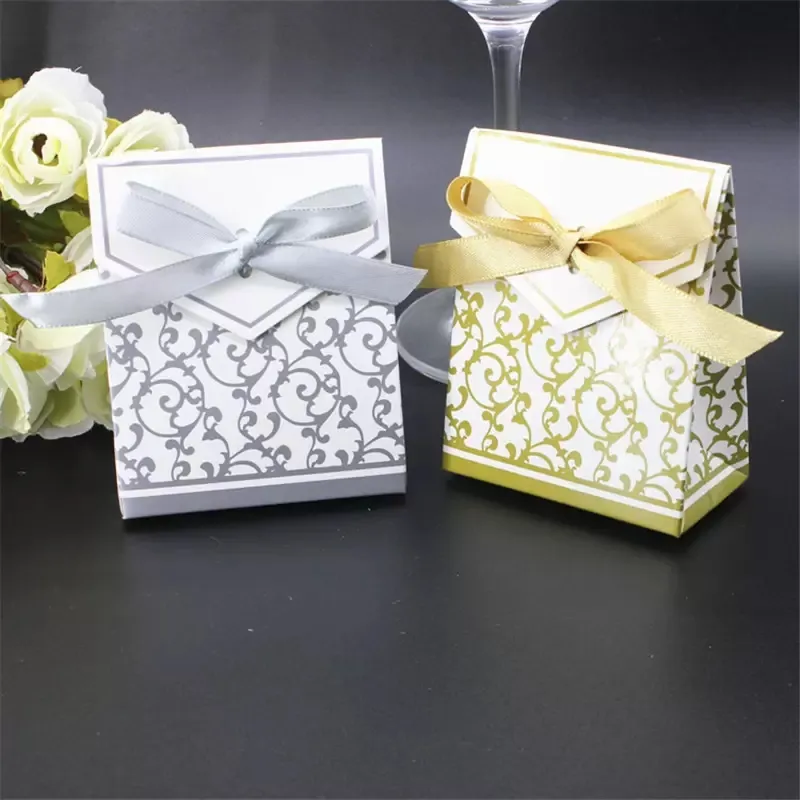 Favor Holders Sweet Cake Gift Candy Boxes Bags Anniversary Party Wedding Favours Birthday Party Supply 100pcs Favor wholesale