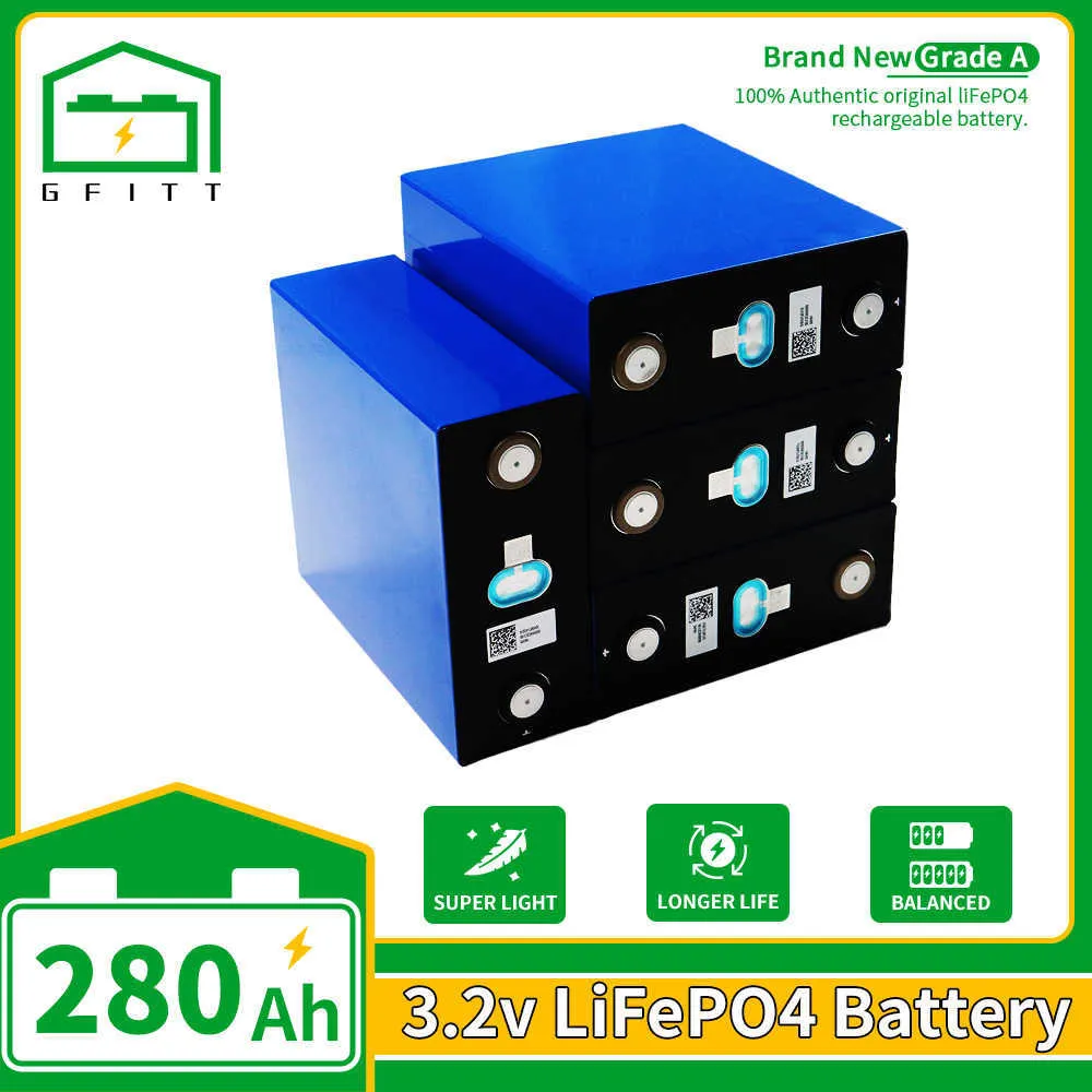 NEW 3.2V 280Ah lifepo4 battery DIY 12V 24V 48V 96V rechargeable battery packs for Electric Touring car RV Solar cells Golf Cart