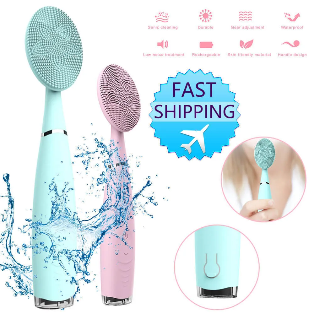 Outils de nettoyage Accessoires Mini brosse nettoyante USB rechargeable portable étanche silicone visage nettoyage en profondeur soins de la peau massage outil de nettoyage des pores 230324