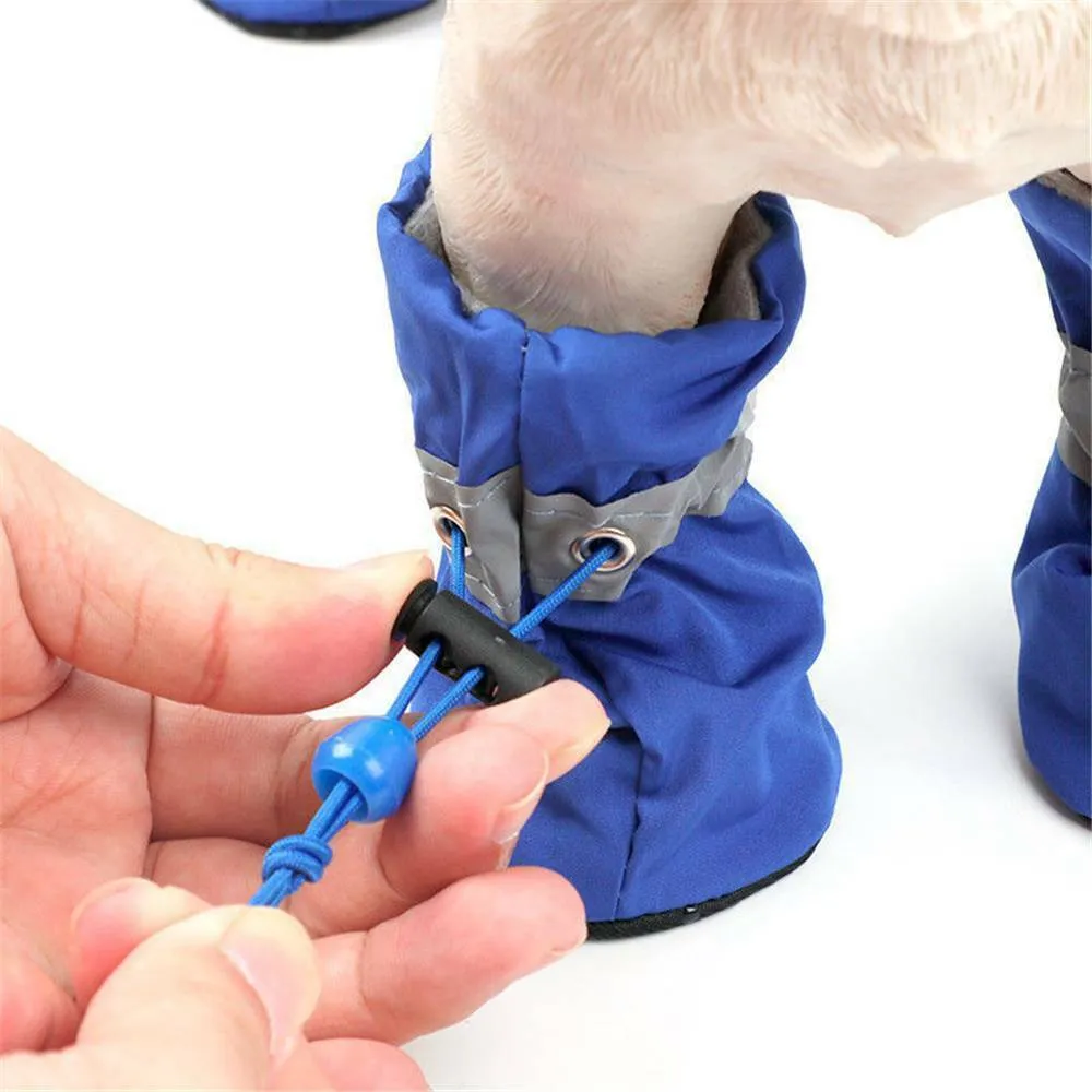 Vêtements pour chiens 4 pièces bottes pour chiens chaussures anti-dérapant imperméable chiot pluie chat pour animaux de compagnie chaussettes pour animaux de compagnie SMLXL 230323