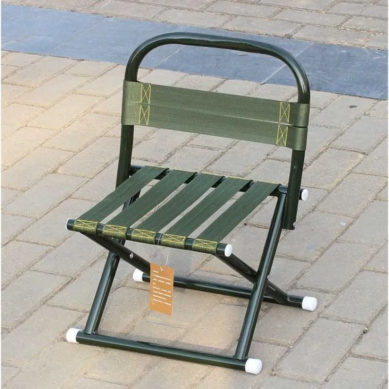 Camp Furniture Klappstuhl Outdoor-Klapphocker Tragbarer Rückenlehnenstuhl Hocker Niedriger Haushaltshocker Kleiner Pferde-Angelstuhl Kleine Bank J230324