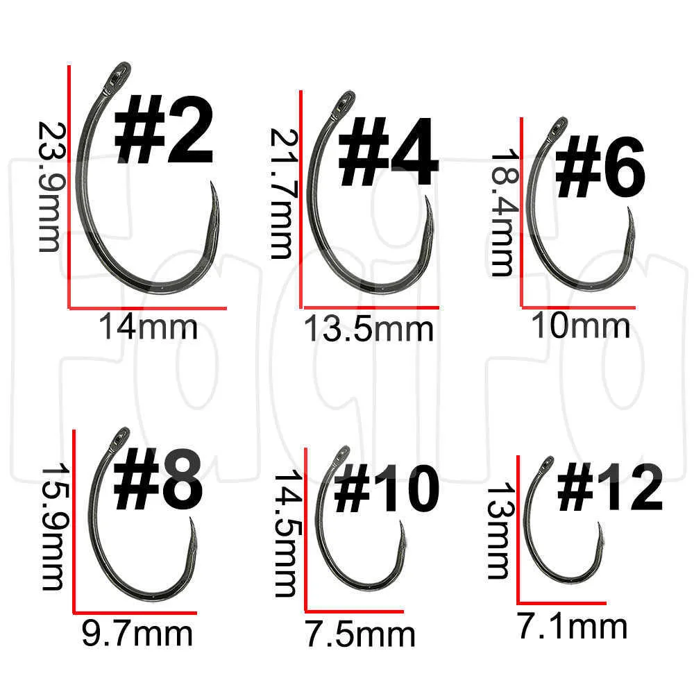 Vishaken 25 of Karpers Visserij Haak Barbless en Circed Offset Circle Hook Fly Fishing Jig Hook Sea Fishhook Tackle Accessoires P230317