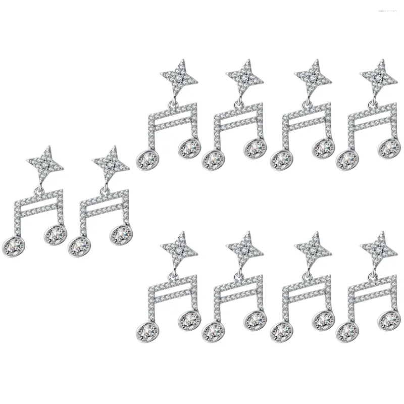 Backs Earrings 5 Pairs Musical Note Minimalist Jewelry For Women Music Lovers