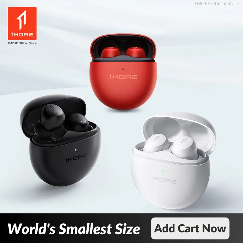 Telefone celular Ear fones estreia mundial 1More comfobuds mini bluetooth 52 fones de ouvido 40db quad híbridos ANC fones de ouvido 37g tamanho minúsculo tws wirless carregamento 230324