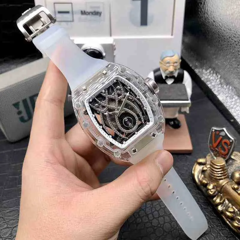 RicharsMilles Multi-function Superclone Designer Luxury Mens Mechanical Watch Business Leisure Rm19-01 Fully Automatic Crystal Case Tape Mens Swiss m